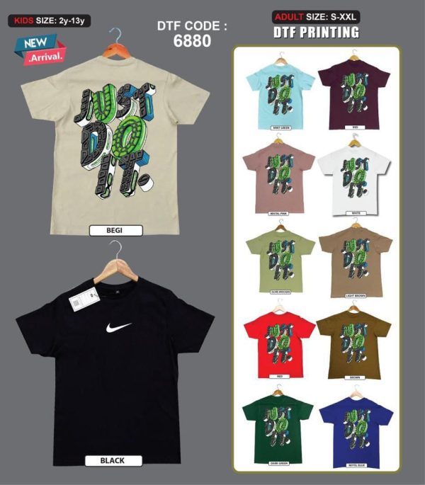 High Quality DTF Printing Men's T-Shirt 100% Soft Cotton Fabrics