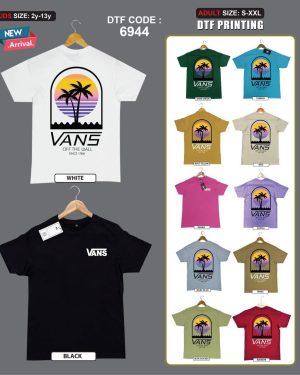 Ready Stock Theme A Cotton DTF Printing Dewasa Baju 100% Cotton