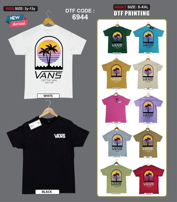 Ready Stock Theme A Cotton DTF Printing Dewasa Baju 100% Cotton
