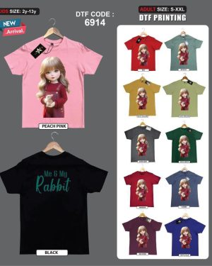 Baju Budak Kanak Kanak Premium Quality DTF Printing 100% Pure Cotton T-Shirt