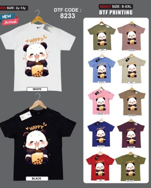Ready Stock Premium Quality DTF Printing Kid's Shirt 100% Cotton T-Shirt
