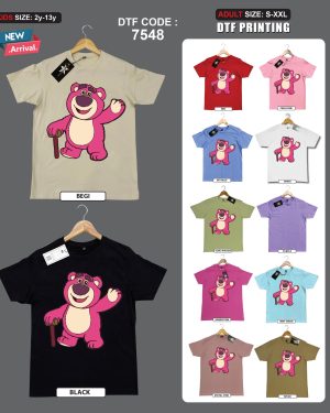 Theme-A-Cotton-Best-Cartoon-Lotso-Kids-Mens-T-Shirt-Supplier-in-Malaysia