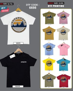 Theme A Collection 100% Cotton Premium Quality DTF Printing T-Shirt
