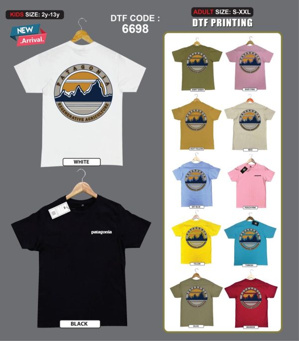 Theme A Collection 100% Cotton Premium Quality DTF Printing T-Shirt