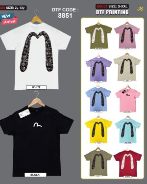Authentic Theme A Cotton DTF Printing Men's T-Shirt 100% Cotton