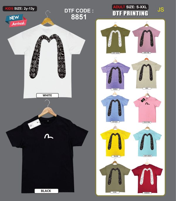Authentic Theme A Cotton DTF Printing Men's T-Shirt 100% Cotton